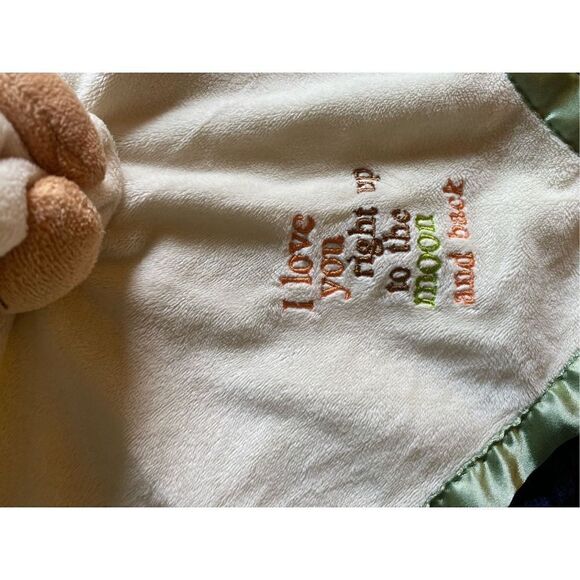 Guess how much I love you ride up to the moon back bunny lovely security blanket - Picture 3 of 7
